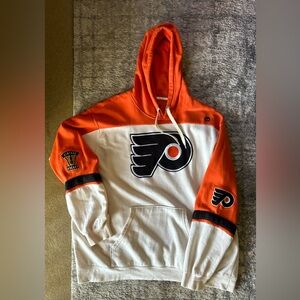 Mens Flyer Sweatshirt Hoodie Size XL Orange Black